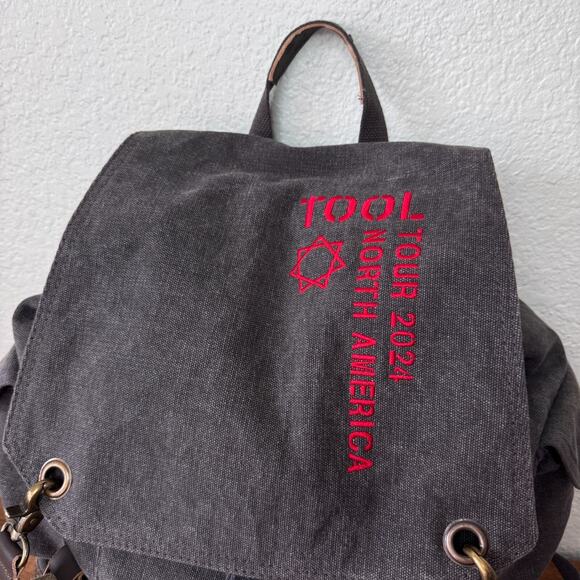 Tool Backpack North America Tour 2024 Official Band Merch Canvas Leather Bag - Picture 2 of 13
